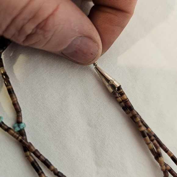 Native American Buffalo Fetish Tiered Necklace Handcrafted Sterling Necklace - Picture 10 of 11